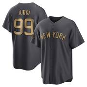 Aaron Judge Men's New York Yankees Replica 2022 All-Star Jersey - Charcoal Game