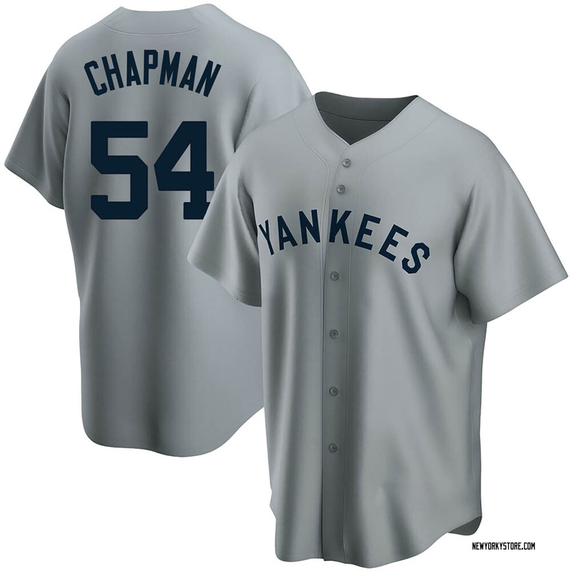 Aroldis Chapman Men's New York Yankees Road Cooperstown Collection Jersey - Gray Replica