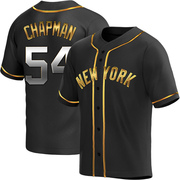 Aroldis Chapman Youth New York Yankees Alternate Jersey - Black Golden Replica