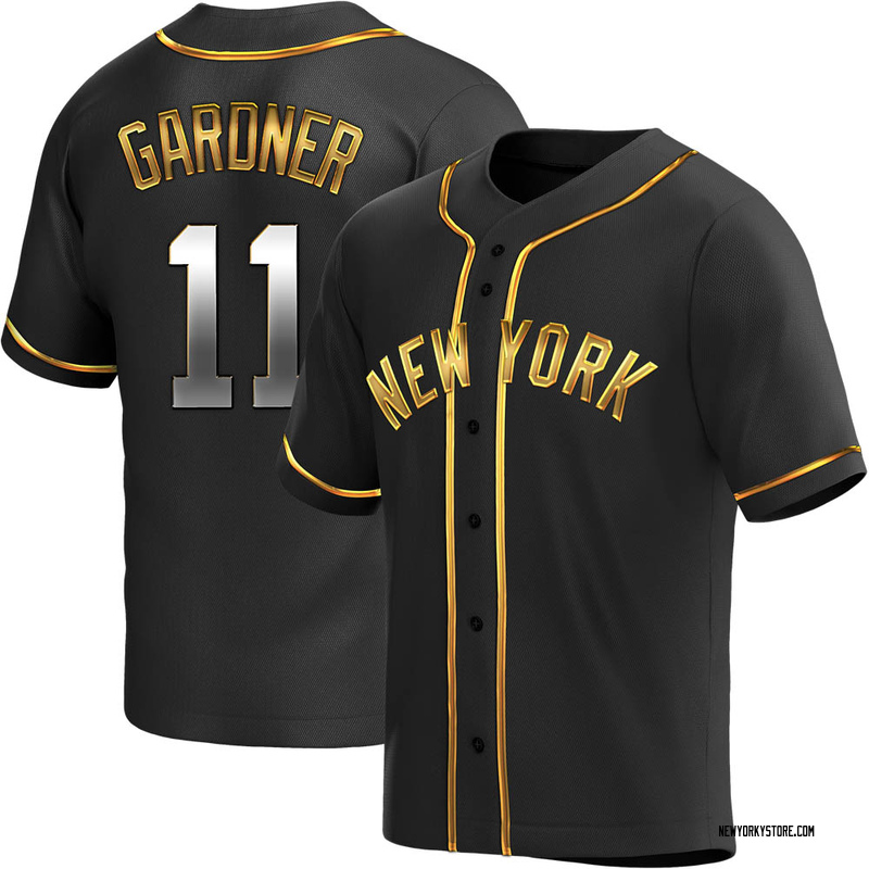Brett Gardner Men's New York Yankees Alternate Jersey - Black Golden Replica