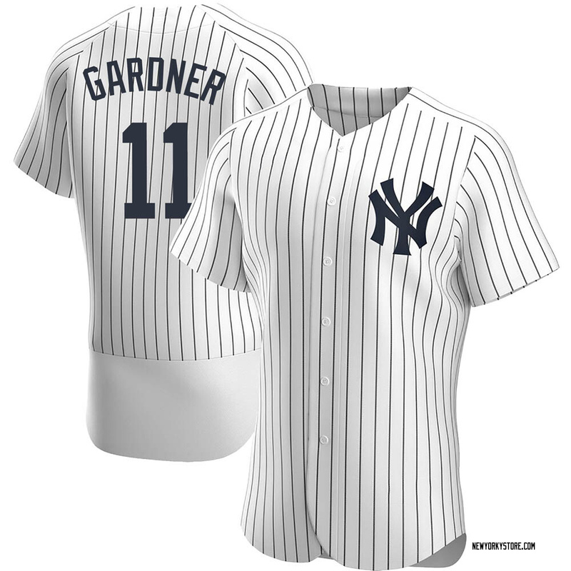Brett Gardner Men's New York Yankees Home Jersey - White Authentic