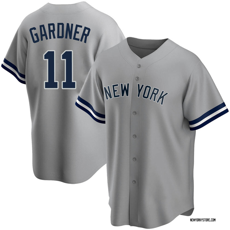 Brett Gardner Men's New York Yankees Road Name Jersey - Gray Replica