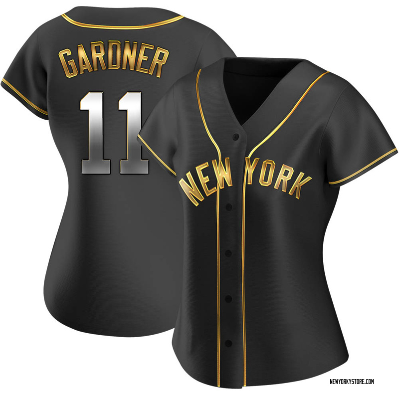 Brett Gardner Women's New York Yankees Alternate Jersey - Black Golden Replica