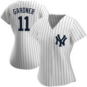 Brett Gardner Women's New York Yankees Home Name Jersey - White Authentic
