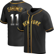 Brett Gardner Youth New York Yankees Alternate Jersey - Black Golden Replica