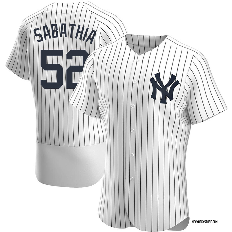 CC Sabathia Men's New York Yankees Home Jersey - White Authentic