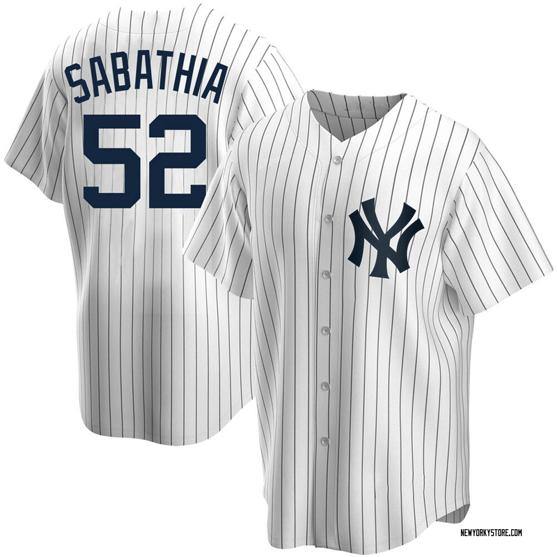 CC Sabathia Men's New York Yankees Home Jersey - White Replica