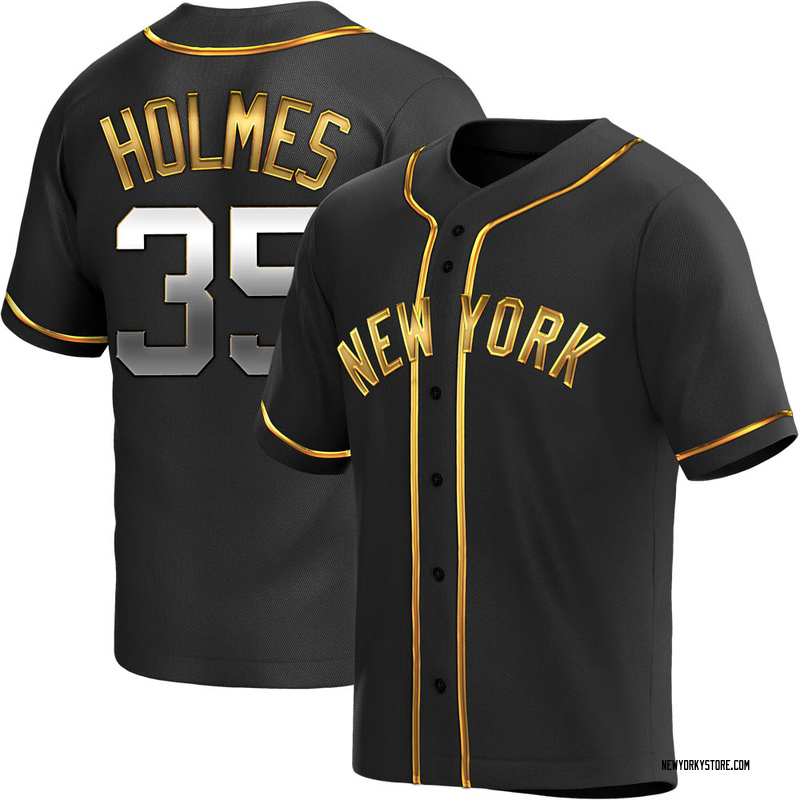 Clay Holmes Youth New York Yankees Alternate Jersey - Black Golden Replica