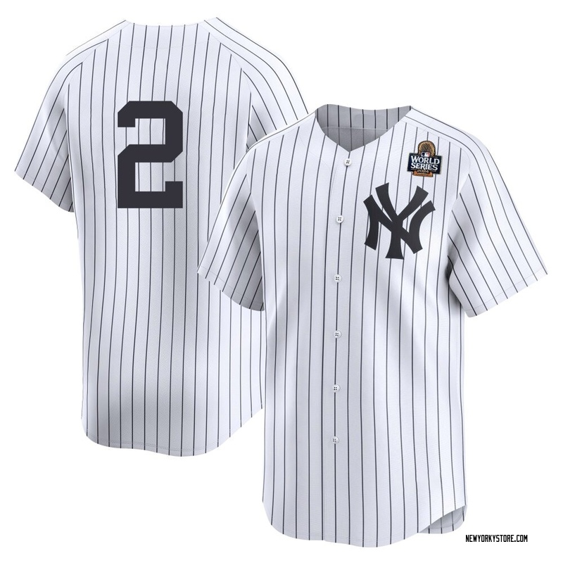 Derek Jeter Men's New York Yankees Yankee Home 2nd 2024 World Series Jersey - White Limited