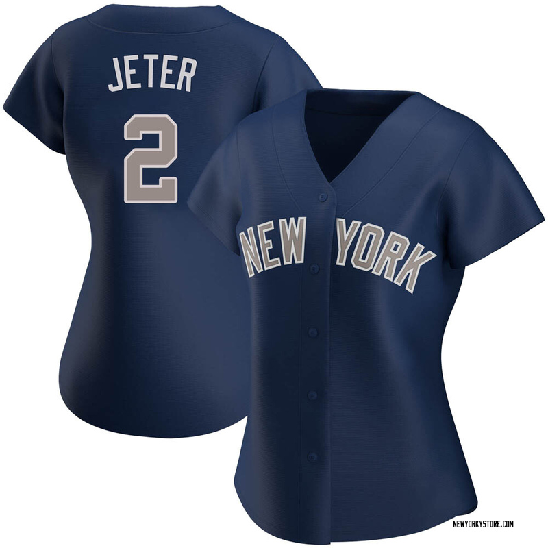 Derek Jeter Women's New York Yankees Alternate Jersey - Navy Replica