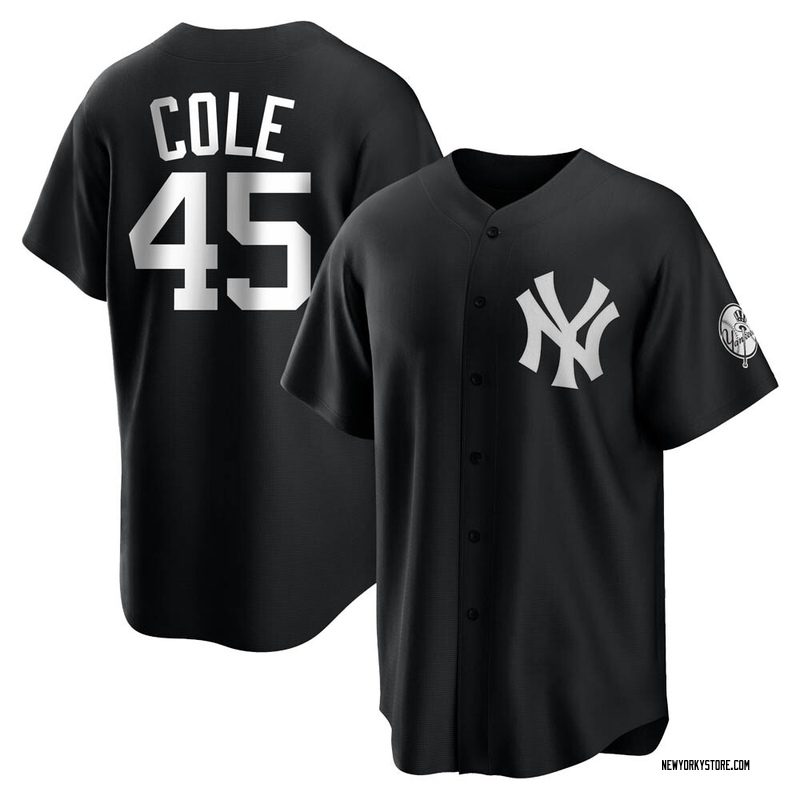 Gerrit Cole Men's New York Yankees Jersey - Black/White Replica