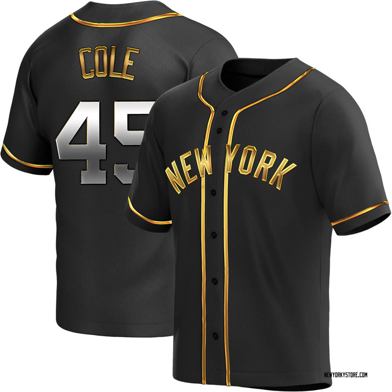 Gerrit Cole Youth New York Yankees Alternate Jersey - Black Golden Replica