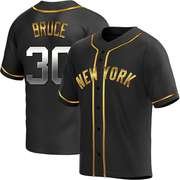 Jay Bruce Men's New York Yankees Alternate Jersey - Black Golden Replica