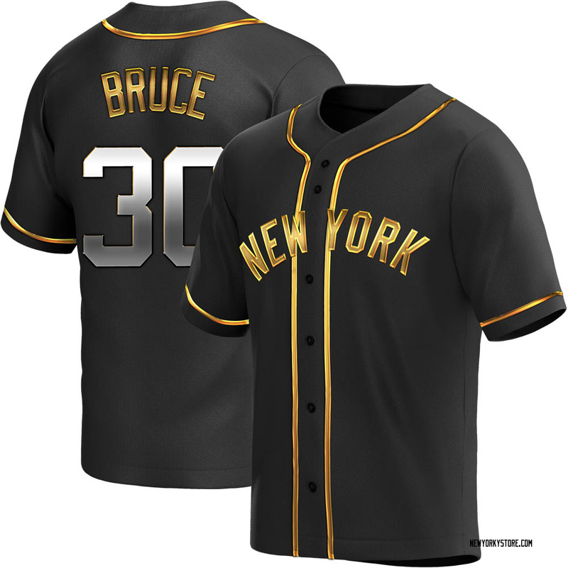 Jay Bruce Men's New York Yankees Alternate Jersey - Black Golden Replica