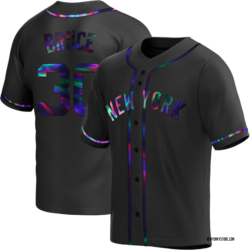 Jay Bruce Men's New York Yankees Alternate Jersey - Black Holographic Replica