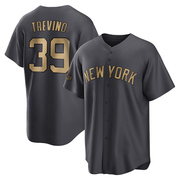 Jose Trevino Men's New York Yankees Replica 2022 All-Star Jersey - Charcoal Game