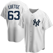 Lucas Luetge Men's New York Yankees Home Jersey - White Replica