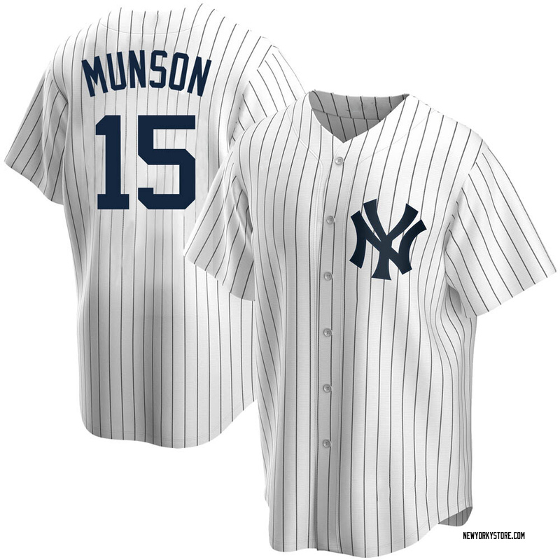 طريق الدمام الجبيل السريع Men's New York Yankees 15 Thurman Munson Majestic White Home Cool Base Cooperstown Collection Player Jersey طريق الدمام الجبيل السريع