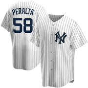Wandy Peralta Men's New York Yankees Home Jersey - White Replica