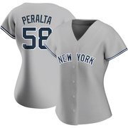 Wandy Peralta Women's New York Yankees Road Name Jersey - Gray Replica