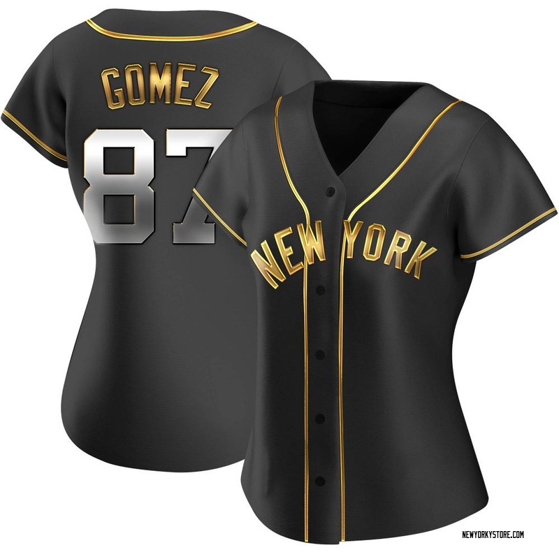 Yoendrys Gomez Women's New York Yankees Alternate Jersey - Black Golden  Replica