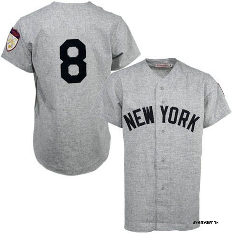 Yogi Berra Men's New York Yankees 1951 Throwback Jersey - Grey Authentic