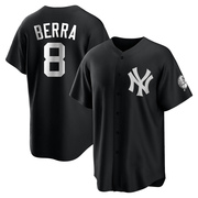 Yogi Berra Men's New York Yankees Jersey - Black/White Replica