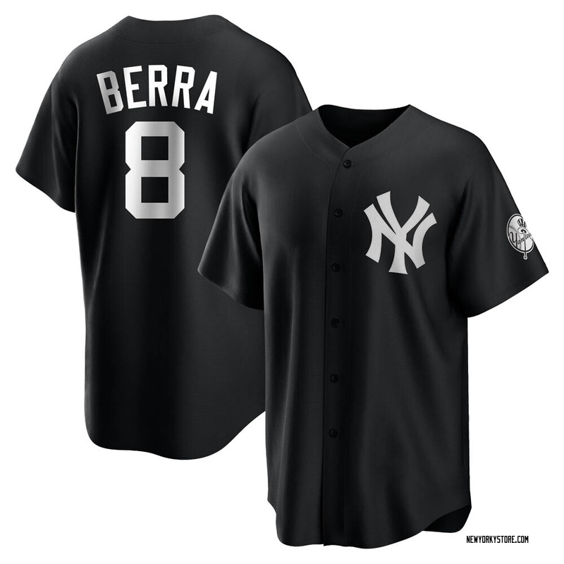 Yogi Berra Youth New York Yankees Jersey - Black/White Replica